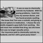 She usually avoids that drug, but she knew Tom was not sexually active