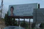 We pass this billboard on the way to our meetup spot...lol @ the irony