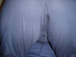 What the outside of her pants looked like