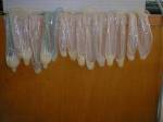 used condoms with milky loads pumped out of hung black studs